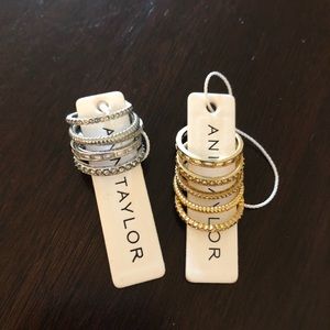 Silver or gold stackable rings size 6